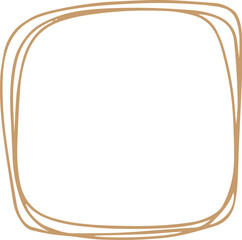 Doodle elegant frame decoration for wedding, birthday party. Golden elegant minimal border 