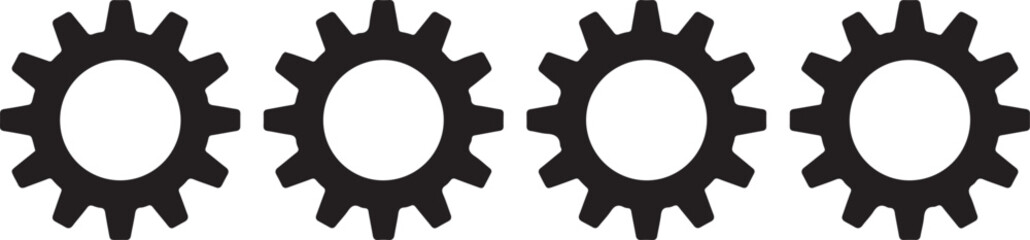 editable eps ai jpeg png gear set vector for industrial equipment engineering maintenance and technical projects