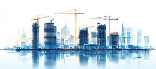 Obraz premium Cityscape Under Construction