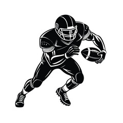American football player vecto silhouette images