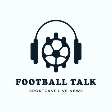football sport cast vintage logo vector minimalist illustration design, football live symbol design