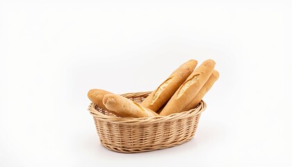 Basket of Freshly Baked Baguettes