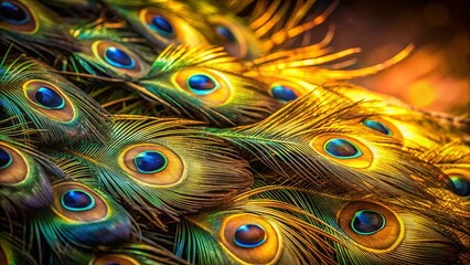 Obraz premium Peacock Feathers: Chiaroscuro Study of Light and Shadow