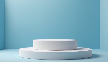 Minimal scene with podium and abstract background. 10