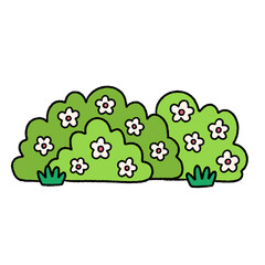 Cute nature bush cartoon element
