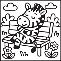 Cozy Moments Bold Line Coloring Page – Relaxing Hygge-Inspired Illustration