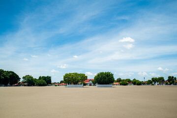 Yogyakarta Alun Alun in the city center, Indonesia. It is a key part of the overall layout of the Yogyakarta Kraton
