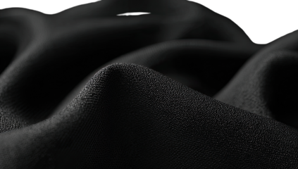 Close-up of black fabric folds