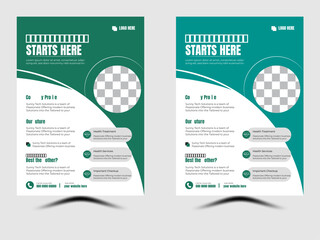“Modern Medical Flyer Template Featuring Health Services, Treatment Highlights, and Tech-Driven Healthcare Branding Layout”