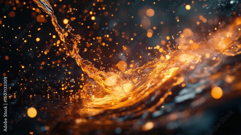 Canvas Prints explore mesmerizing water splashes with glowing particles. perfect for artistic projects or as engag