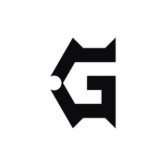 initials letter G logo design