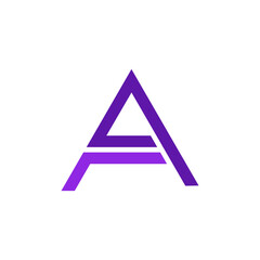 initials letter A logo design