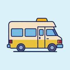 vector illustration of motorhome