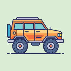 vector illustration of off road vehicle