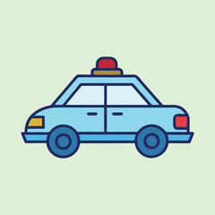 vector illustration of police car