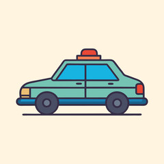 vector illustration of police car
