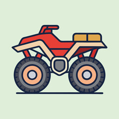 vector illustration of quad bike