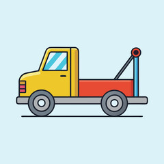 Naklejka premium vector illustration of a tow truck