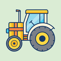 vector illustration of a tractor