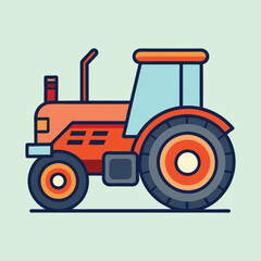 vector illustration of tractor 