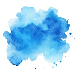 Abstract watercolor splash in shades of blue (1)