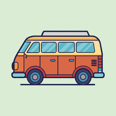 vector illustration of a van