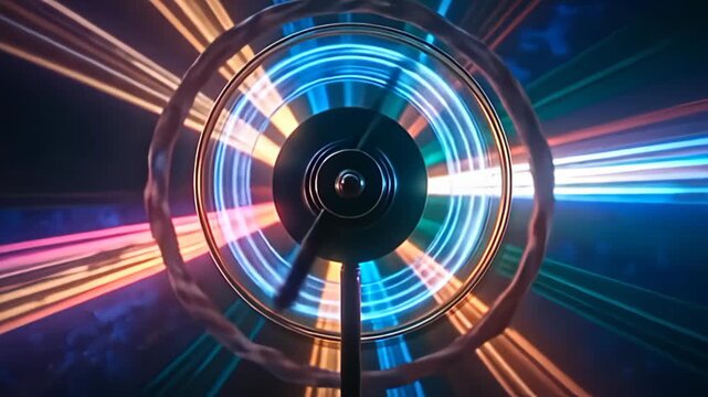 vacillate amidst axerophthol lively blend backdrop, the birl bike of dissonance fuzzy conceptual chromatic replication twisting with an near supernal quality, piece stripes of radiant tints