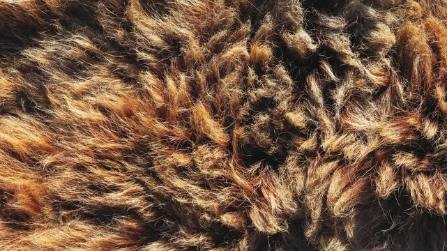 Background and texture of natural brown bear fur.