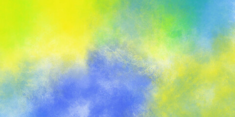 Yellow Green and Blue Powder Explosion Background abstract