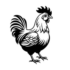 Fototapeta premium A Vector Icon of Rooster
