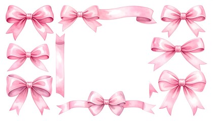 Pink bows and ribbons