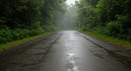 Symmetrical view of an empty urban highway bridge at night, illuminated by glowing red and blue lights leading to the horizon.