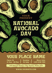 National Avocado Day Design Templates of Flyer