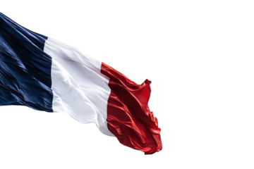 French flag waving in the wind