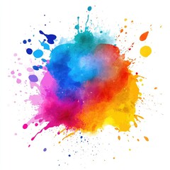 Fototapeta premium Vibrant colorful watercolor splatter design (1)