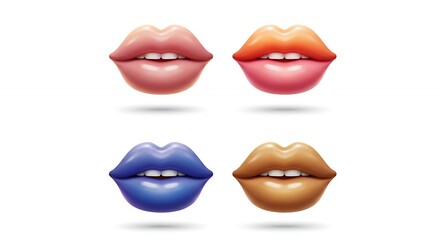 Variety of gradient colored lips