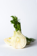 Fennel Bulb With Leafy Tops, Fresh Vegetable For Healthy Meals