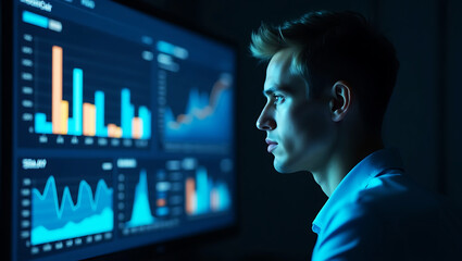 Business data analytics performance evaluation dashboard royalty free image premium quality