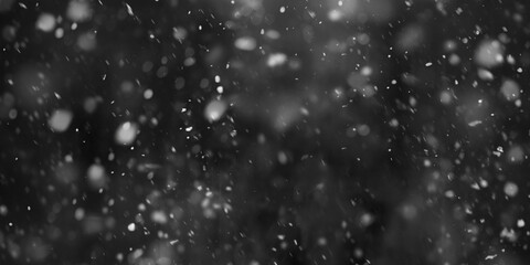 Snow falling Overlay Blur Effect Stock Image In Black Background