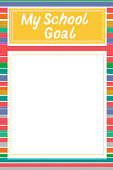 Fototapeta premium Photo Card Template For Students To Display Their School Goals