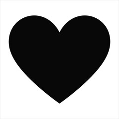 Solid Black Heart Icon