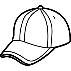 Cap illustration – minimal black vector art