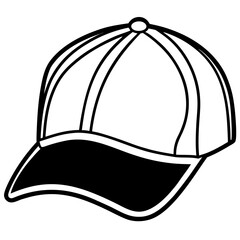 Cap illustration – minimal black vector art