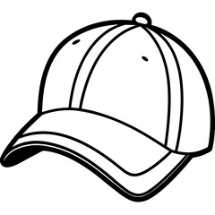 Cap illustration – minimal black vector art