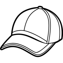 Cap illustration – minimal black vector art