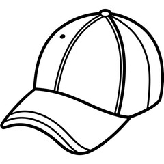 Cap illustration – minimal black vector art
