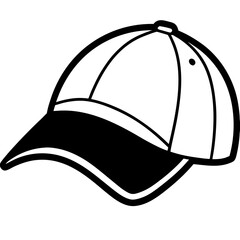 Cap illustration – minimal black vector art
