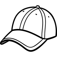 Cap illustration – minimal black vector art