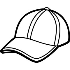 Cap illustration – minimal black vector art