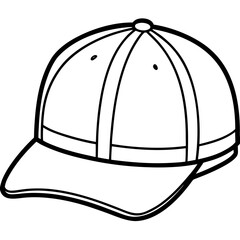 Cap illustration – minimal black vector art